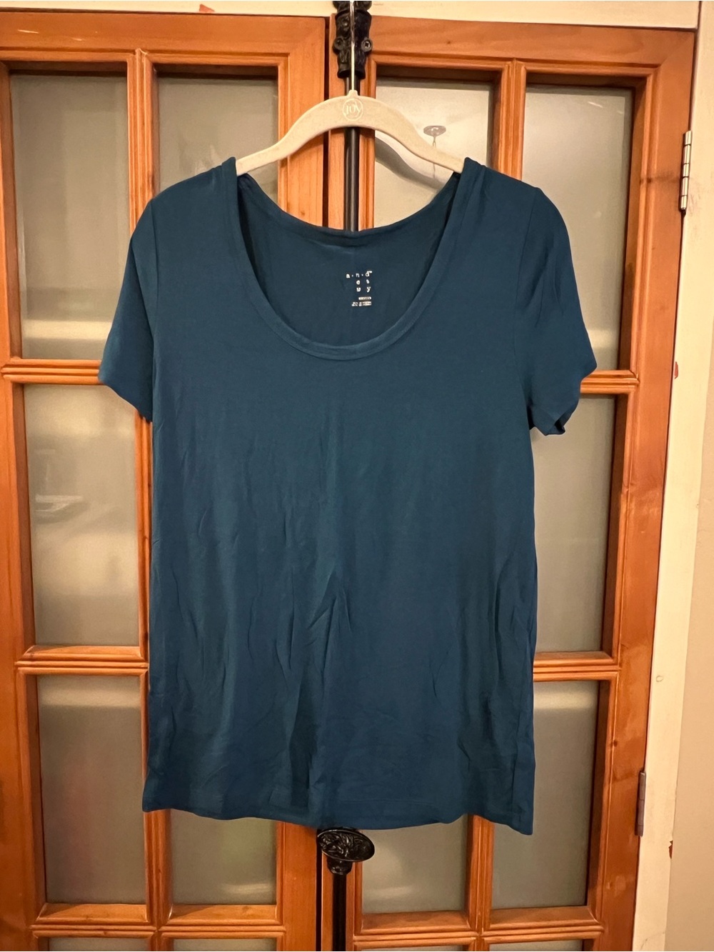 a new day Teal Scoop Neck Short Sleeve Tee